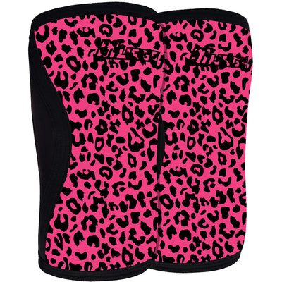 V2 7mm Knee Sleeves - Pink Leopard Print (Pair)