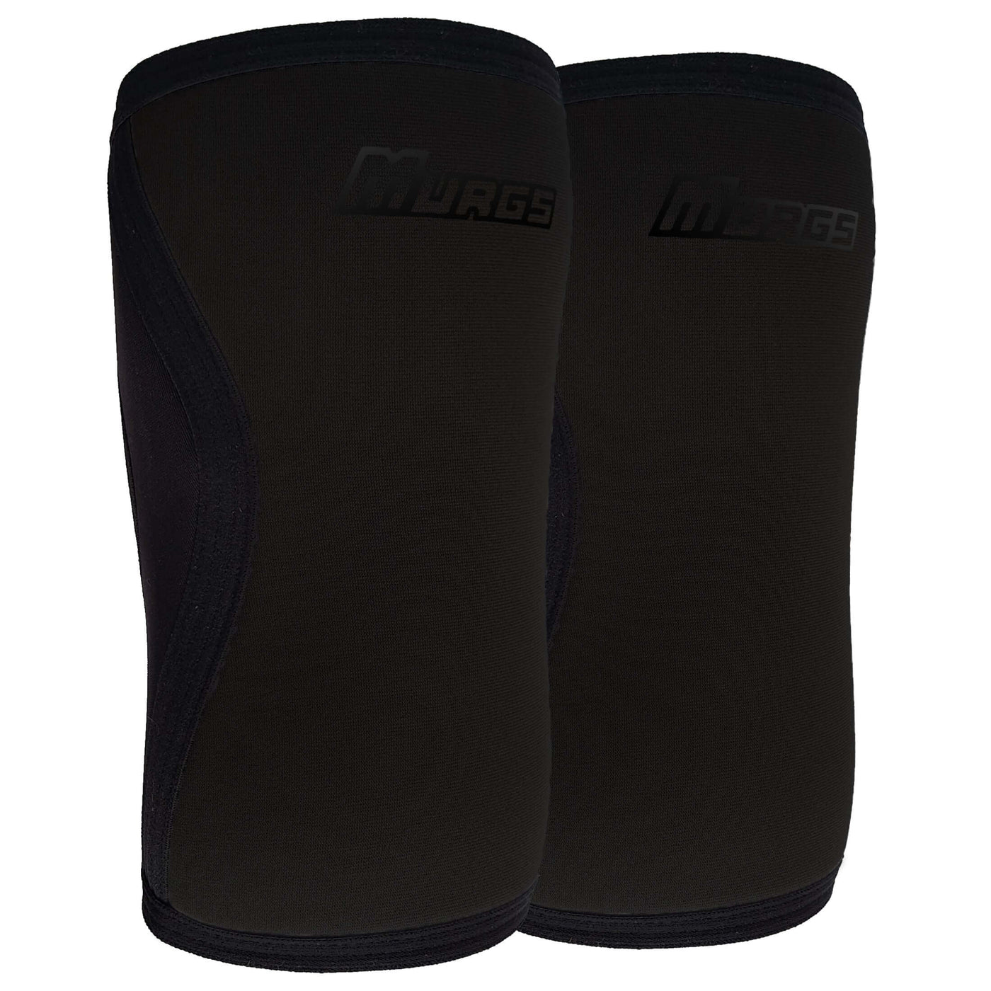 Murgs 7mm knee sleeves pair Black on Black