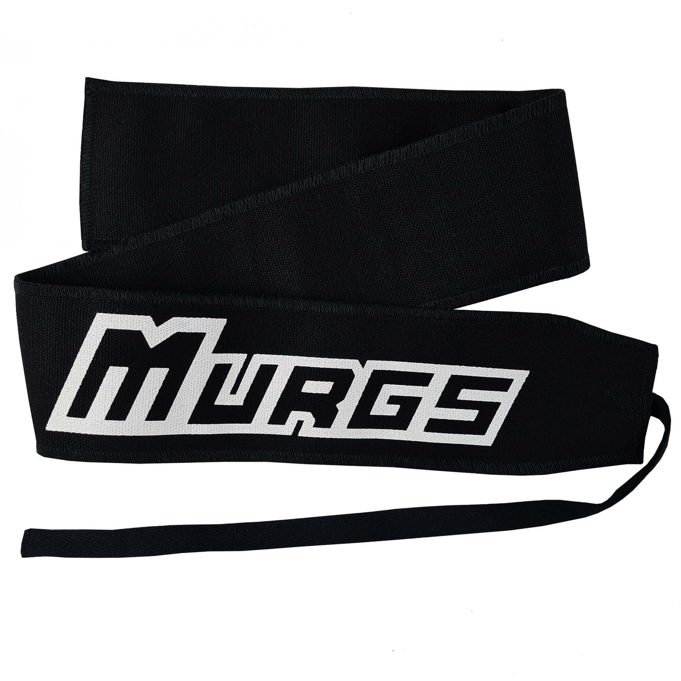 Murgs cotton wrist wrap with large Murgs logo